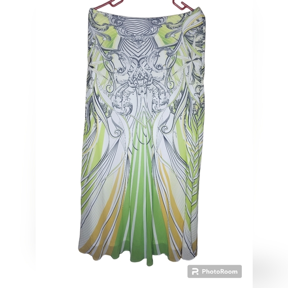 Genese women's white green gray yellow outfit top and bottom size 40/ M - Picture 2 of 12